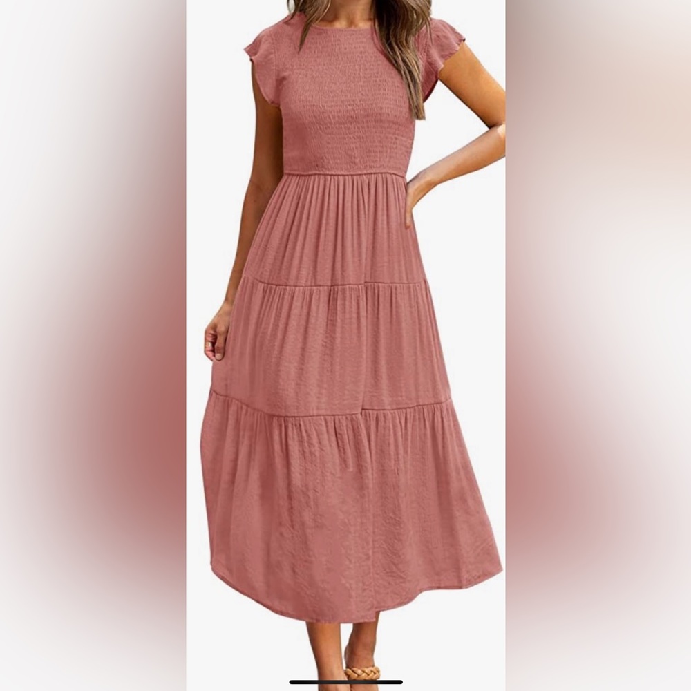 Cream MIDI Dress